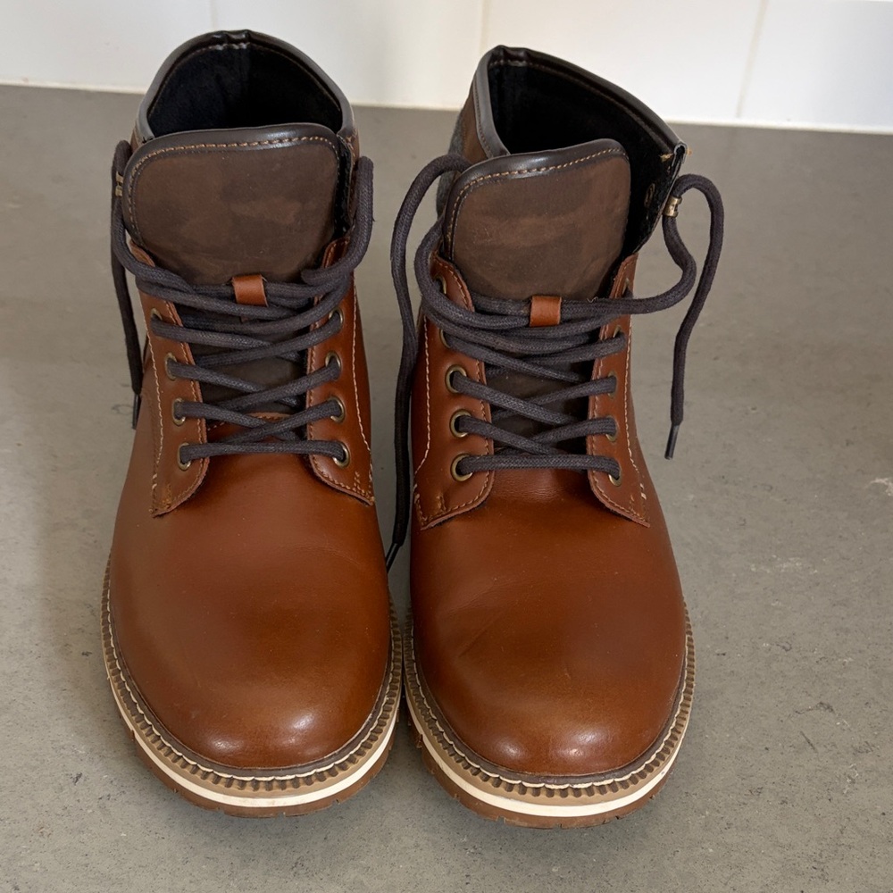 JF J.Ferrar Chestnut Leather Boots